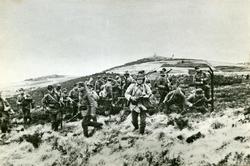 Norske tropper på Jæren i nærheten av Sola flyplass. .10. Ap