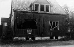 Bolighus i Bodø med store skader etter bombingen 27.mai 1940
