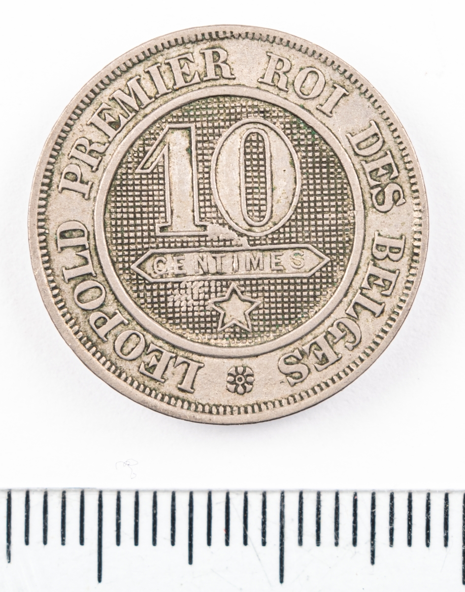 Mynt, Belgien, 1862, 10 Centimes.