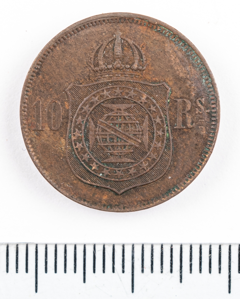 Mynt, Brasilien, 1869, 10 Reis