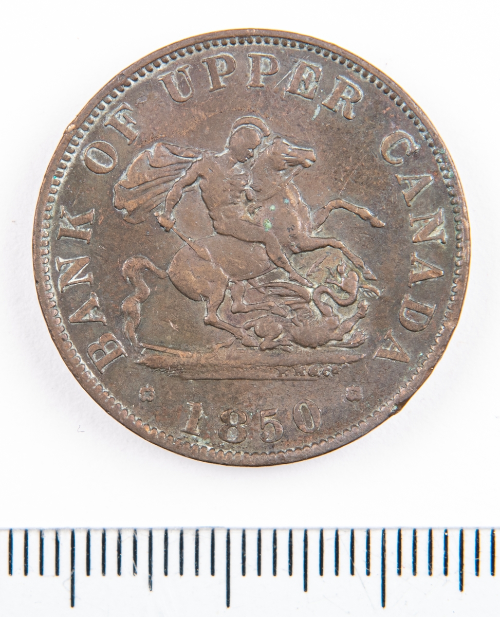 Mynt, Canada, 1850, ½ Penny.