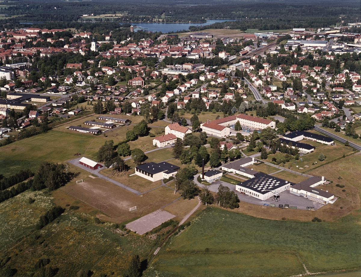 Flygfoto över Eksjö, Jönköpings län 14/1976