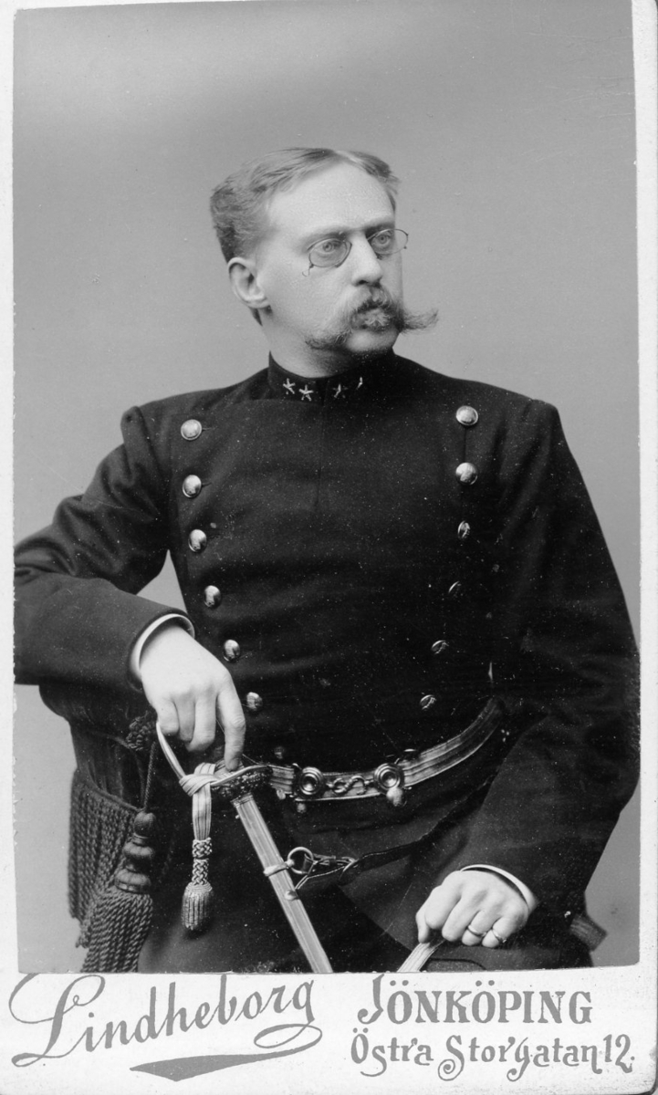 Sjöberg, Leonard Emanuel (f.1853-06-09), Löjtnant, Auditör
Jönköpings Regemente I 12 Skillingaryd