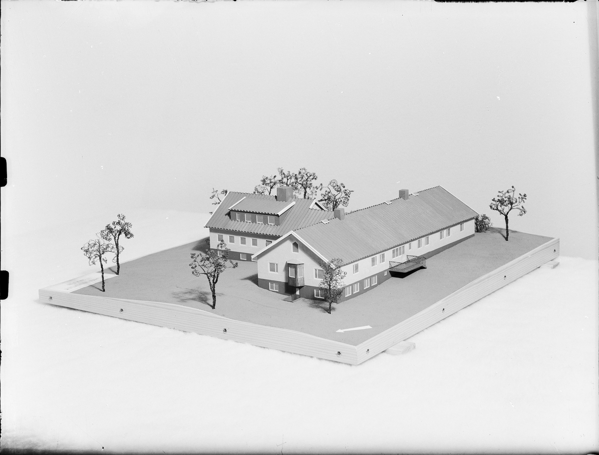 Byggmodell av Östhammars ålderdomshem, Solgården, Östhammar, Uppland