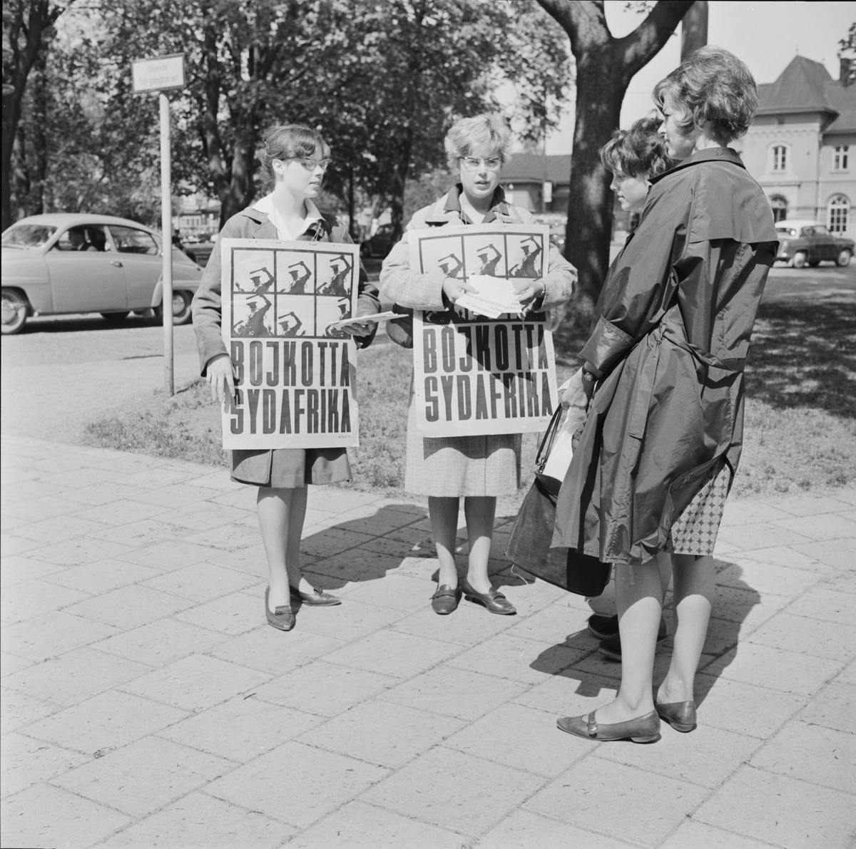 Sydafrika-bojkotten - studentdemonstration, Uppsala 1963