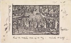 Knut den mektige ruster seg til strid [Tegning]