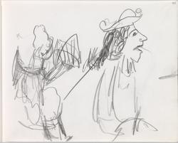 To skuespillere i rolle [Tegning]