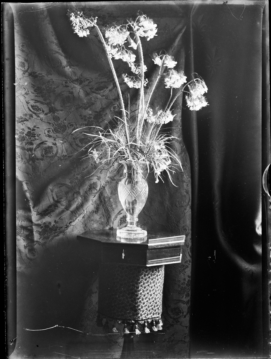 Blomster i vase på et bord.