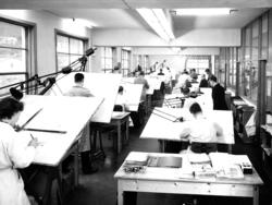 Fra tegnekontoret ved A/S Grafia, Oslo,.1945-1949