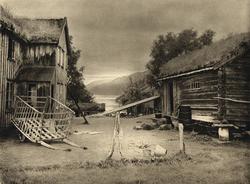 Bakkestua, Lyster Rød i Nesset i 1931..Stabburet står fortsa