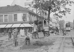 Gravearbeid i Olav Tryggvasons gate ved Nordre gate