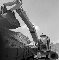 Munch gravemaskin. Maskinen har samme type understell som Br