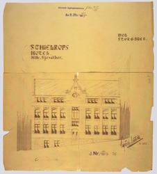 Hotelbygning, tomt ved Kongens gade [Arbeidstegning]