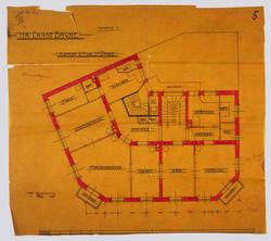 Hr. Ernst Bryne. Plan af 2den og 3die etage [Arkitektonisk t