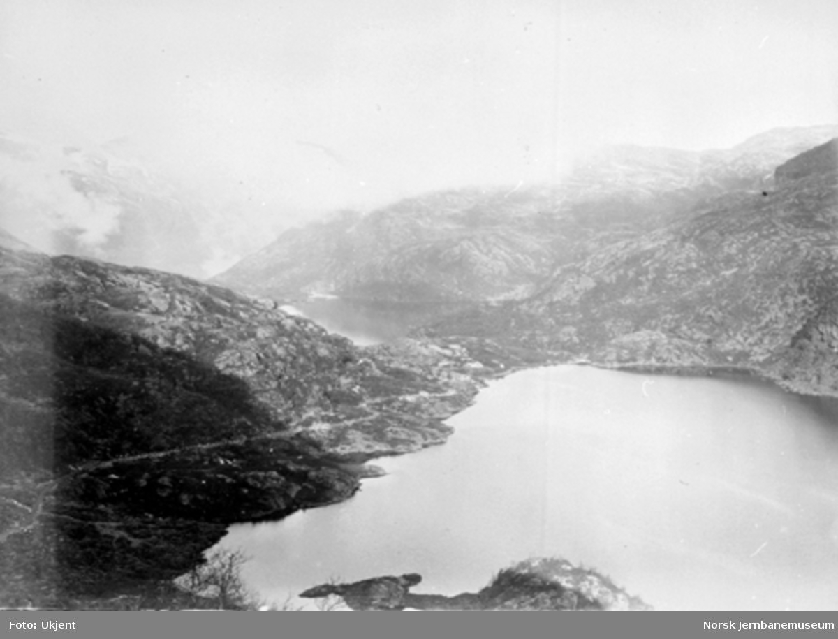 Bergensbanens anlegg; utsikt fra Seltuftbergene