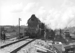 Ny jernbanebru over Glomma ved Sarpsfossen : belastningsprøv