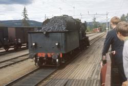 Damplok type 30b nr. 347 på Reinsvoll stasjon i forbindelse 