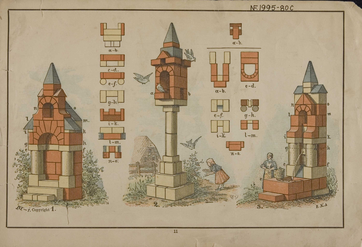 Byggekloss,  i orig. eskem. skyvelokk