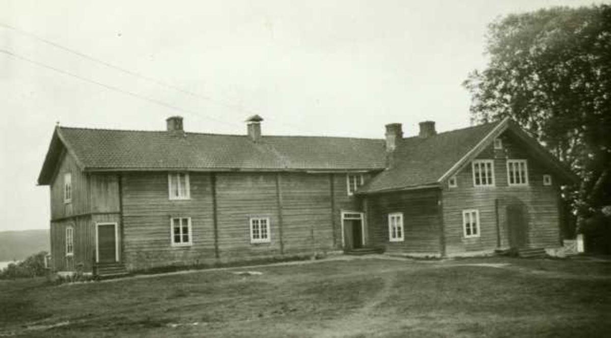 Hovedbygning med røykovnstue, Tvengsberget, Grue Finnskog, Grue. Fotografert 1935.