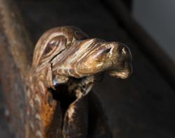 Serie bilder av kirkebenk, ca år 1250, antagelig fra Heddal 