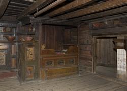 Norsk Folkemuseum, august 2010. Interiør i stue fra Nordre Y