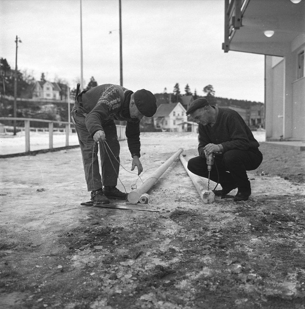 Arendal. Fra Bjønnes stadion (anlagt 1952).