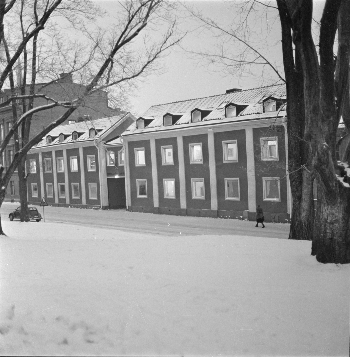 Uppsala läns landsting, kvarteret Trädgården, Uppsala februari 1959