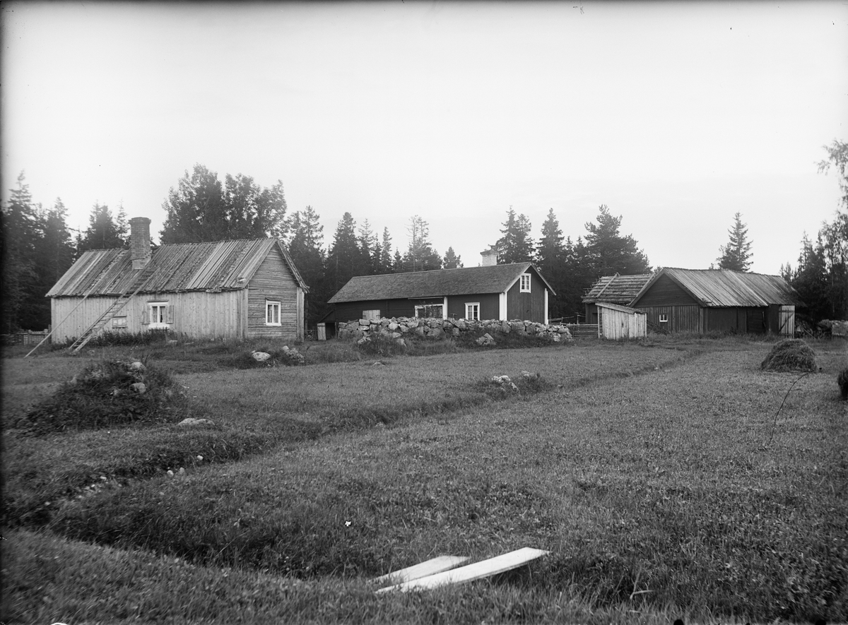 Gårdsmiljö - Zetterberg, Hållen, Hållnäs socken, Uppland, sannolikt 1920-tal