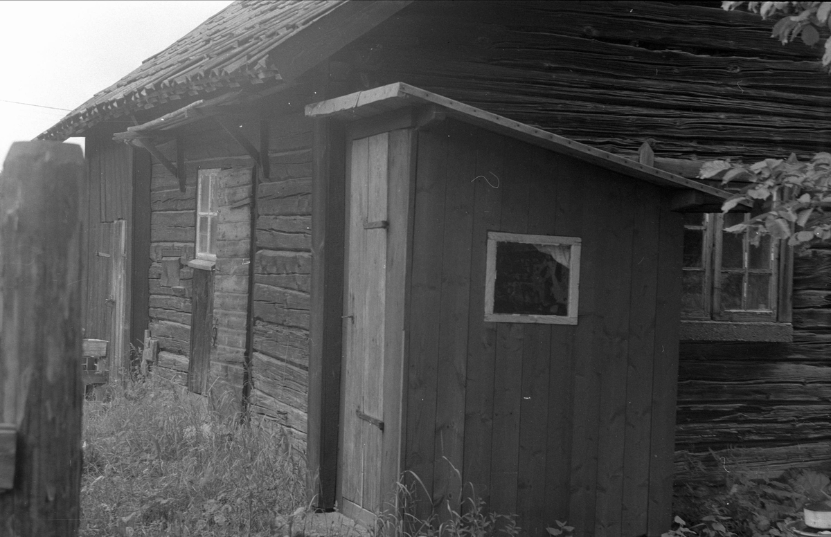Vedbod och utedass, Drälinge 1:8 , 1:9 och 1:11, Björklinge socken, Uppland 1976
