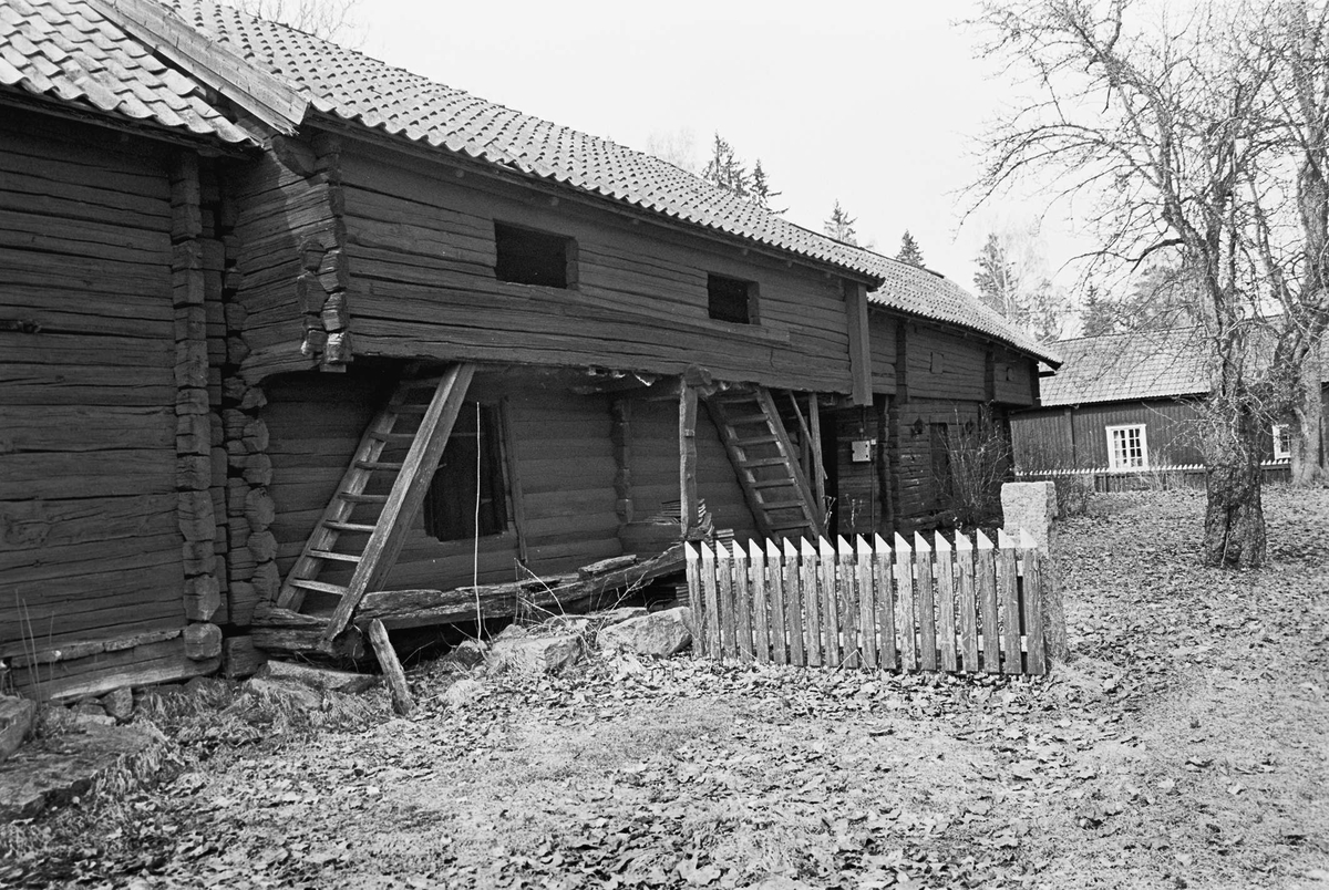 Timrad bodlänga längs bygatan, Fäcklinge, Tierps socken, Uppland 2000