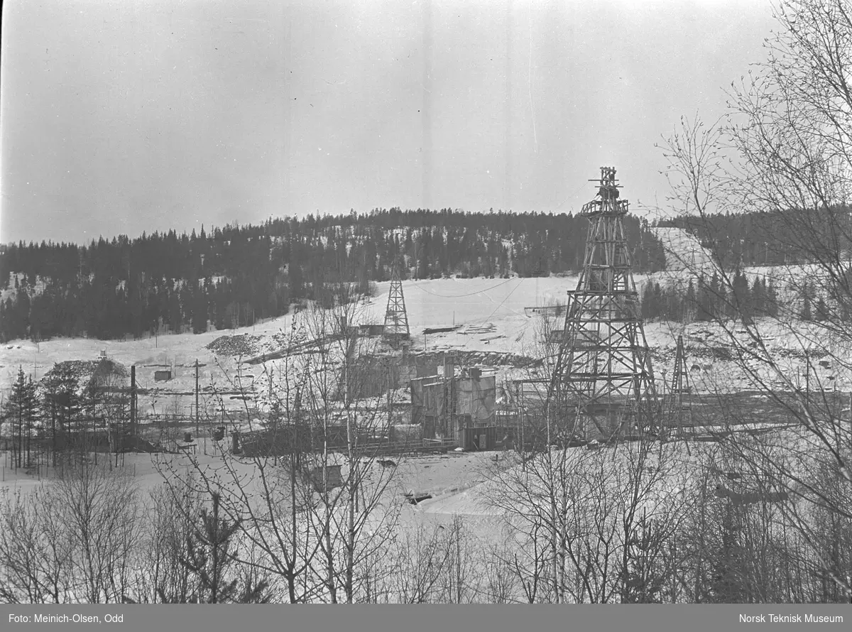 Fra utbyggingen av Rånåsfoss kraftanlegg, 1918-19