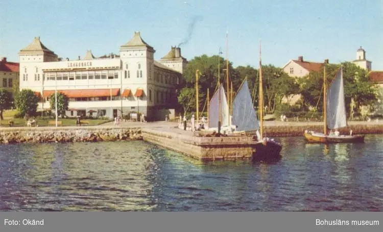 Tryckt text på kortet: "Strömstad. Restaurang Skagerack."