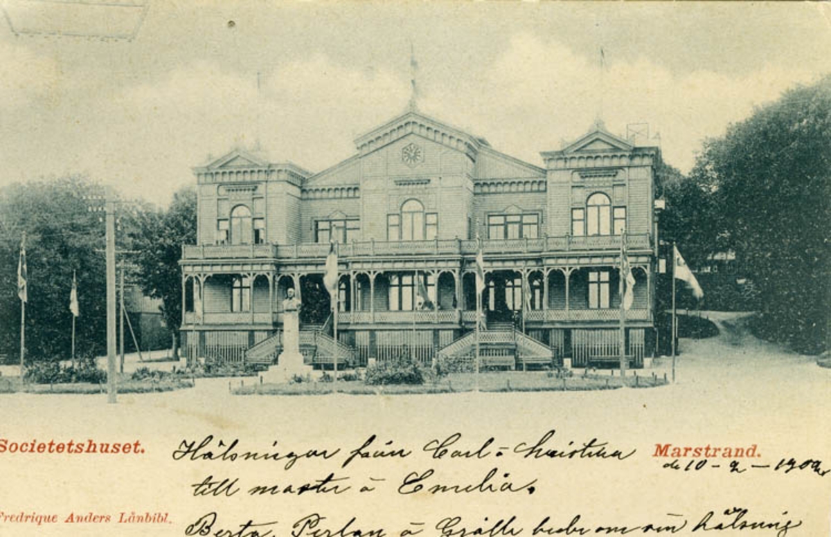 Text på kortet: "Marstrand. Societetshuset".