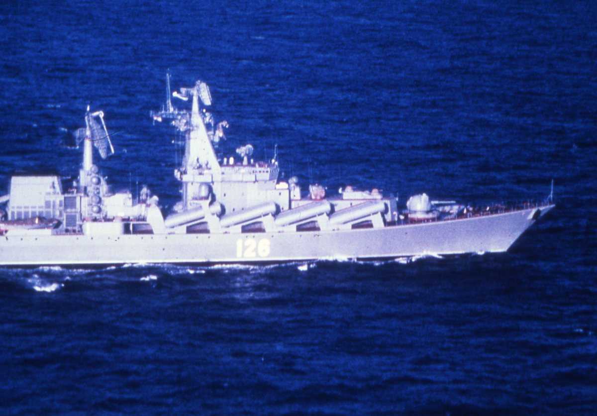 Russisk fartøy av Slava - klassen med nr. 126 og som heter Slava.