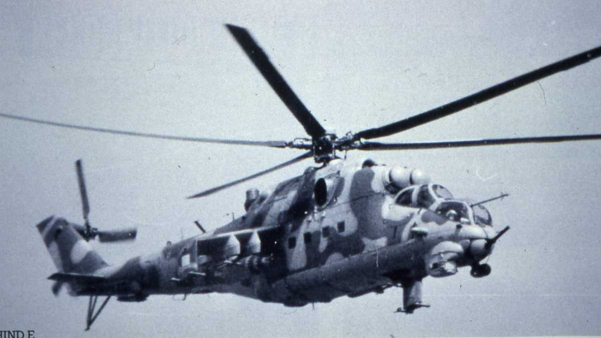 Russisk helikopter av typen Mil Mi-24K Hind G.
