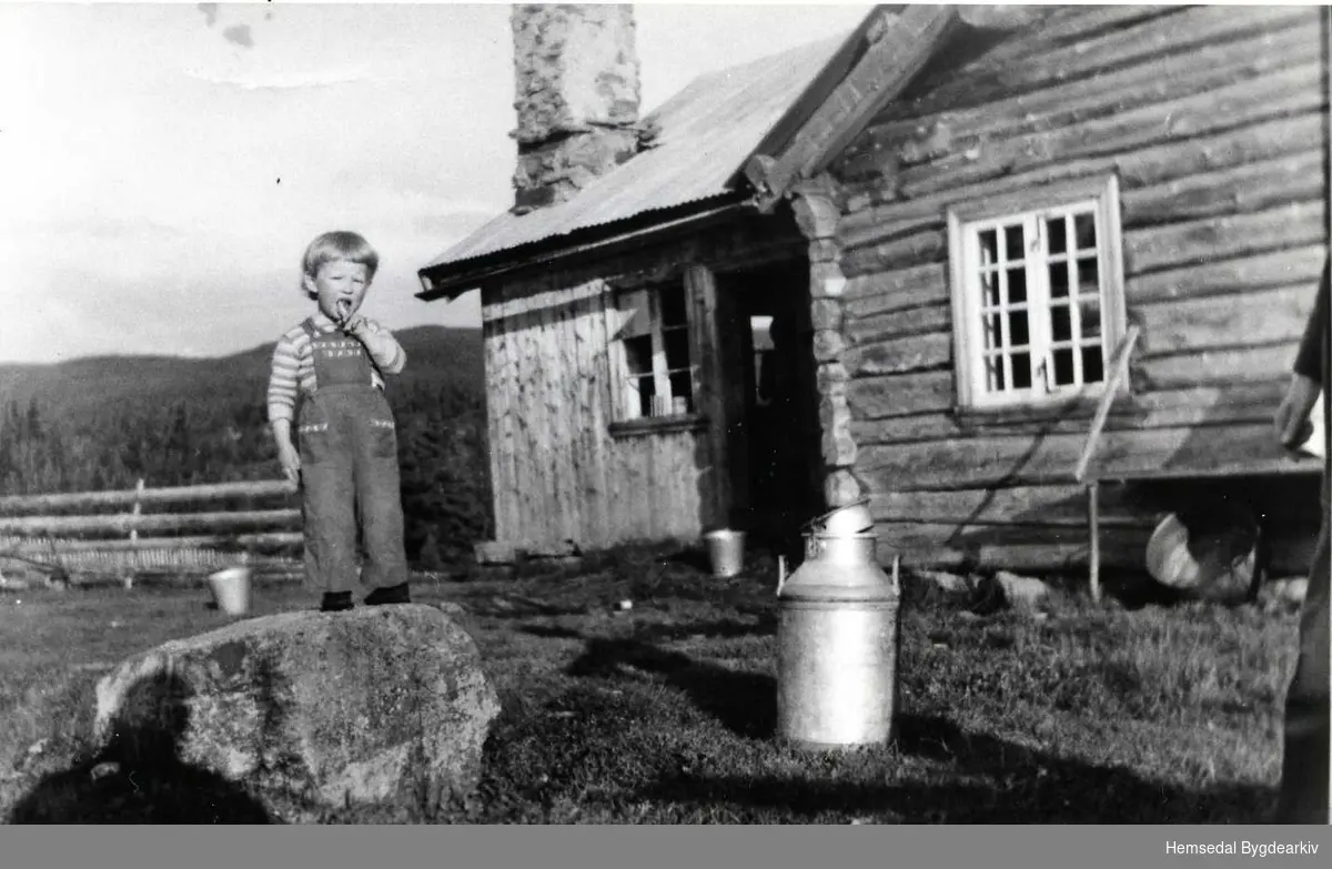 Kari Borgny Aalrust på Ålruststølen i Hemsedal i 1955