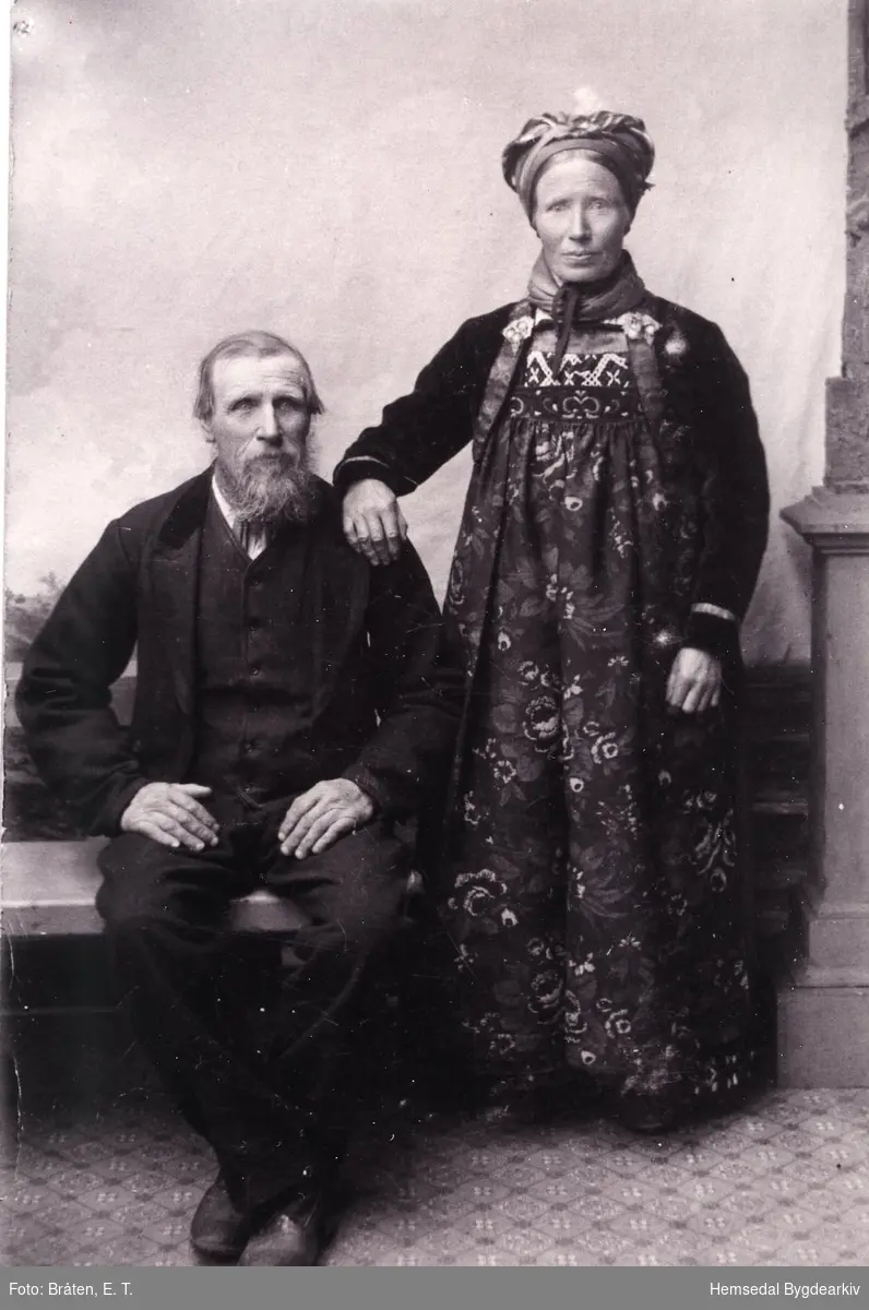 Ragnhild og Ola Rundtop, gift i 1869