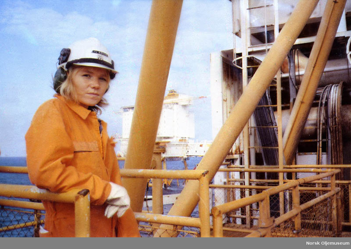 Prosessingeniør Liv Åshild L. Ervik, Phillips Petroleum Company Norway - fotografert på Ekofisksenteret.