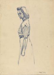 Studie av kvinne [Skisse]