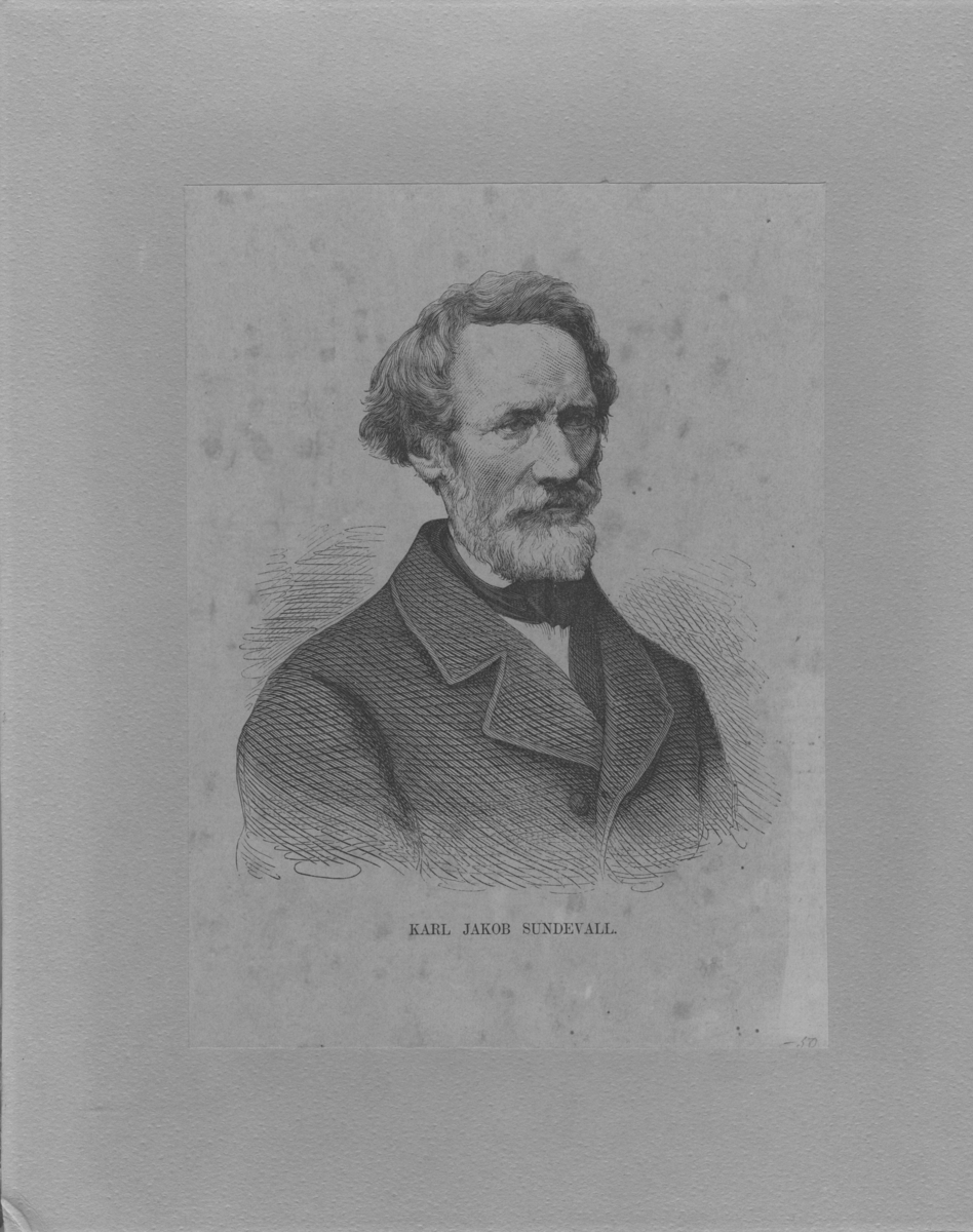 'Porträtt av Karl Jakob Sundevall (1801-1875), zoolog. ::  :: Ingår i serie med fotonr. 6975:1-31.'