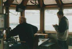 LKAB. Ombord på slepebåten i oppdrag på Narvik havn med å dr