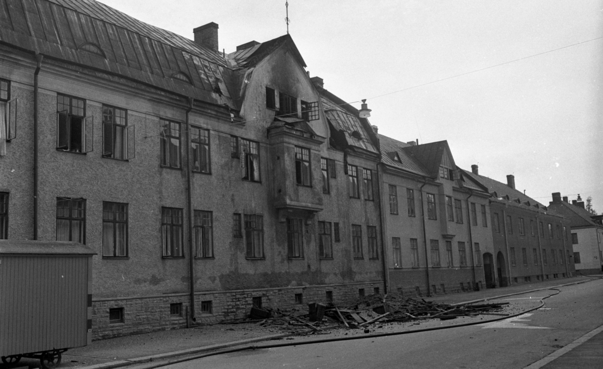 Brand på Oskarsvägen, 1 september 1966