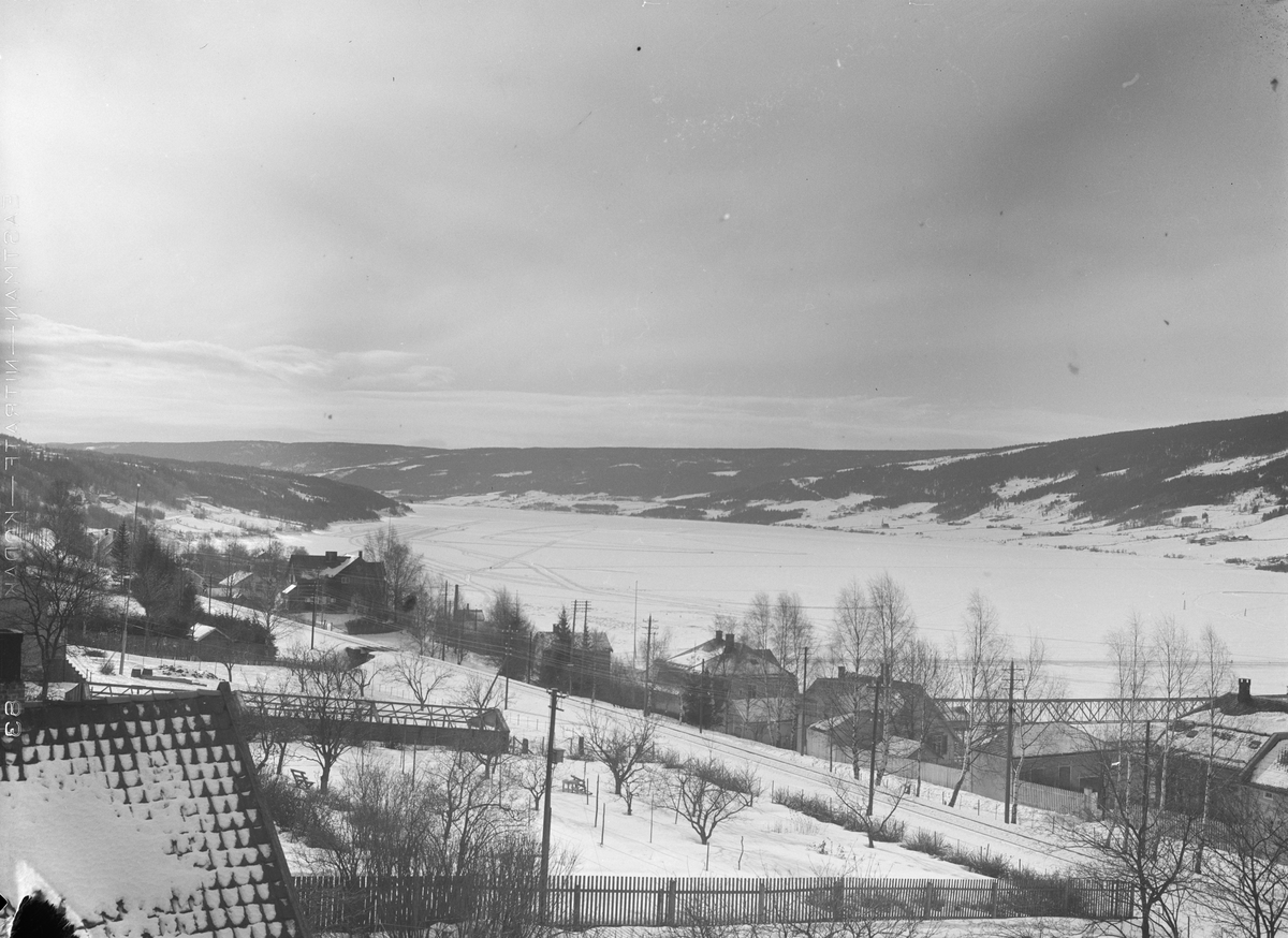 Mjøsløpet 1934, banen fra tegnesalen, Vingnesbrua, jernbanelinje