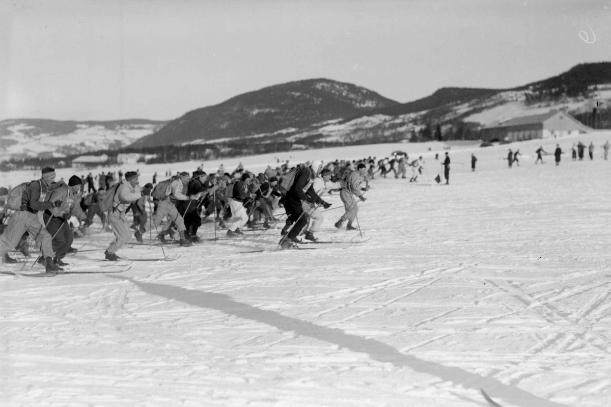 Birkebeinerrennet fra Lysgårdsjordet 1935.