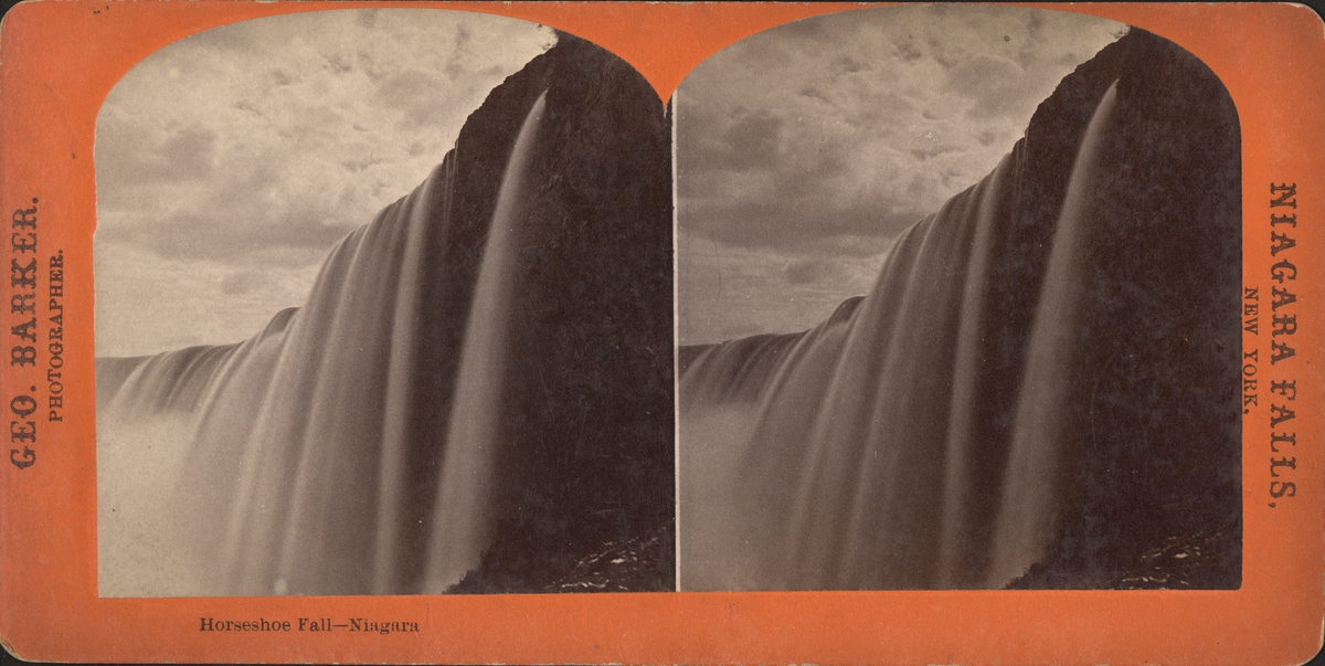 Stereobild av Horseshoe Falls (Hästskofallen), Niagara.