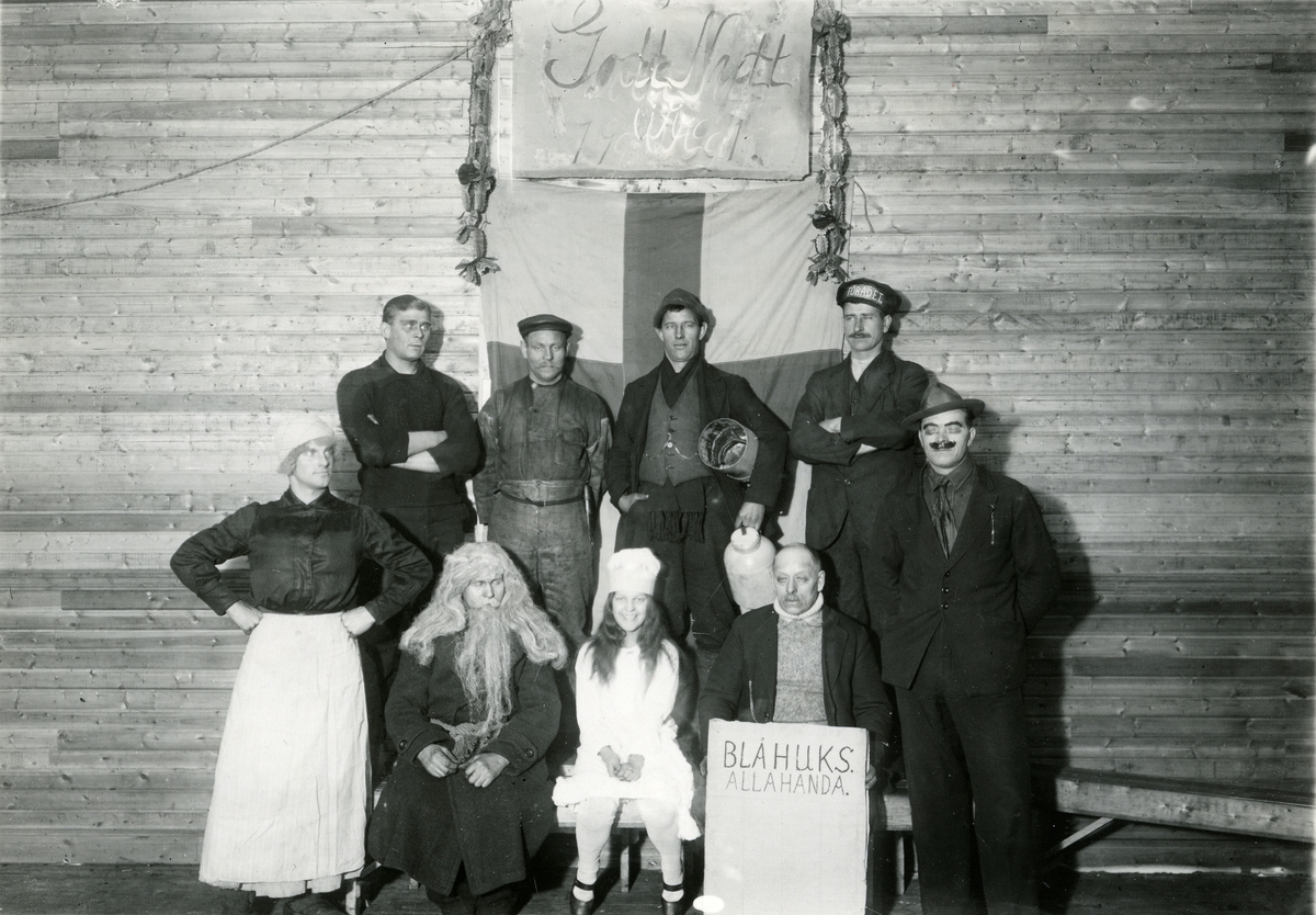 Nyårstablå vid Sveagruvan 1919.