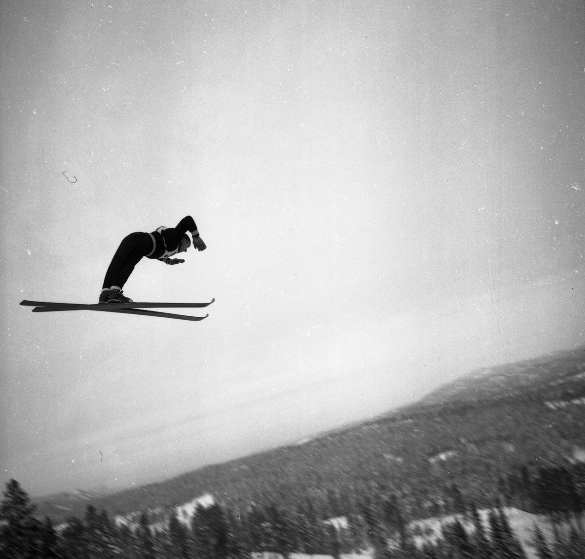Ski jumper from Kongsberg in action