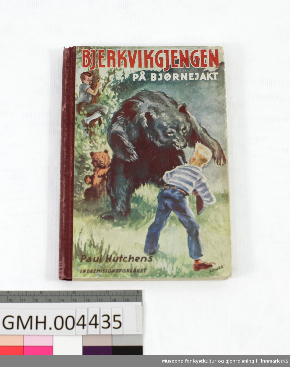 Bok: Paul Hutchens. Bjerkvikgjengen på bjørnejakt. Indremisjonsforlaget, Oslo, 1948.