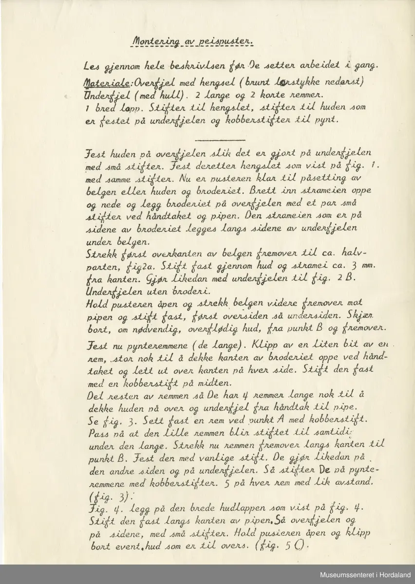 Trykt mønsterark i A4-format til brodert tekstil.