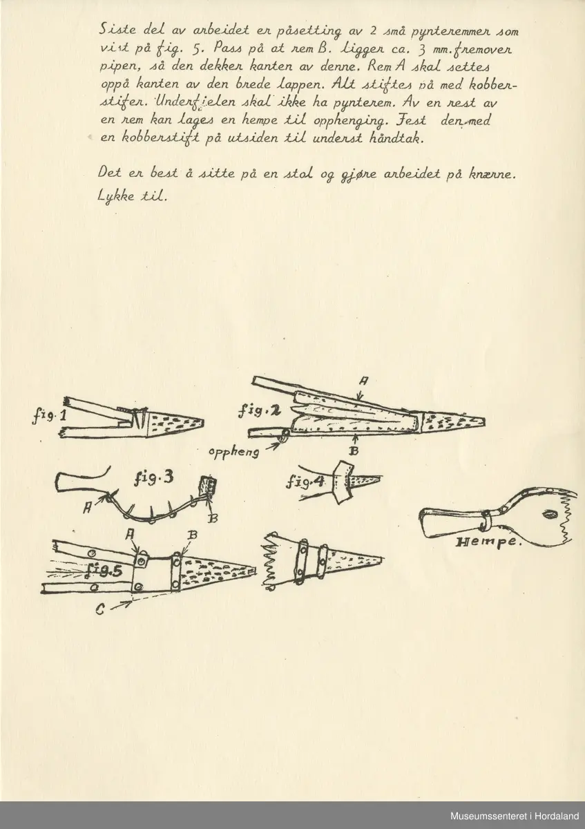 Trykt mønsterark i A4-format til brodert tekstil.